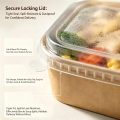 Mangkuk kertas kraft untuk restoran bawa pulang salad sup