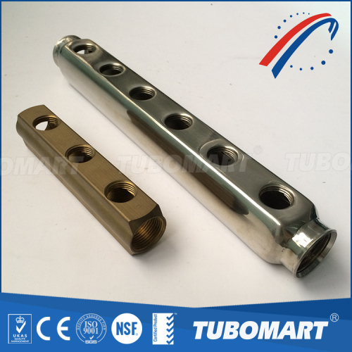 UL CE approved 4-line separator stainless steel manifold for underfloor heating