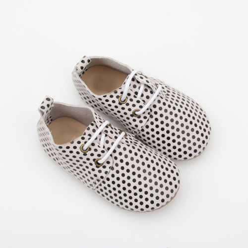 Chaussures en cuir oxford bébé garçon fille spot