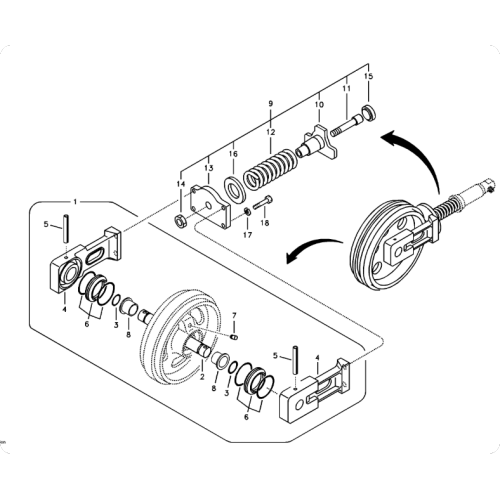 Dozer Parts D475A-5 BOGIE MAJOR 198-30-66111