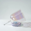 Mango de canto de cristal de vidrio transparente con bolsa de transportista para la meditación de curación de chakra