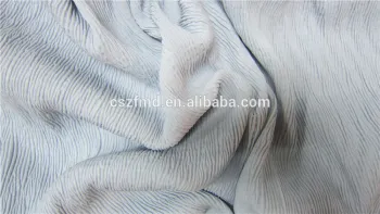 100%polyester pleated crinkle chiffon dressmaking fabric