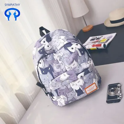 New printed backpack women Korean version travel bag