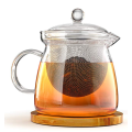 custom heat resistant borosilicate glass luxury large tea set teapot