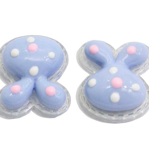 Fashion Cute Rabbit Shaped Beads Charms Flat Back Mini Cabochon For Handmade Craftwork Beads Kids Hair Accessories