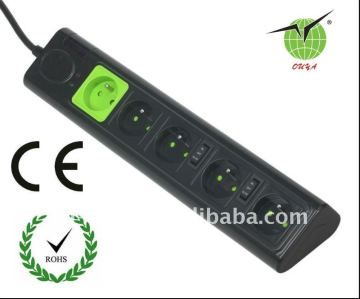 5 outlets French type Master slave power socket