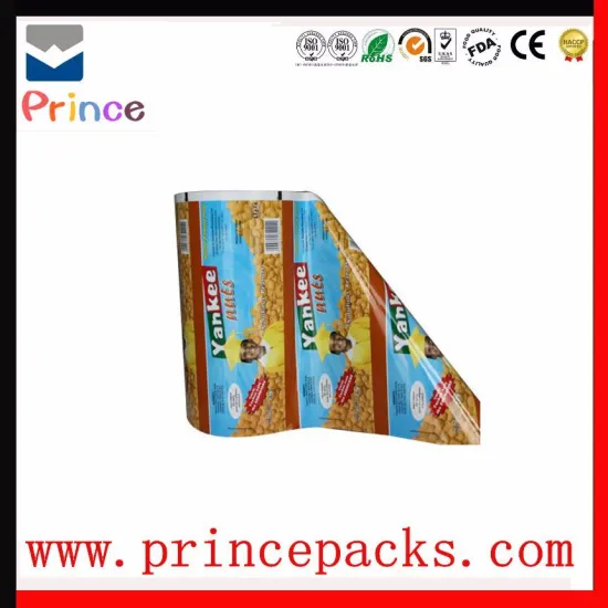 custom printed food packaging plastic film roll,laminated packaging film