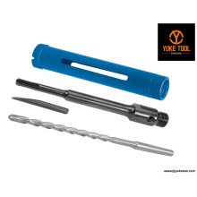 Taladro de núcleo seco de diamantes de 52 mm x 150 mm con árbitros hexagonales y SDS