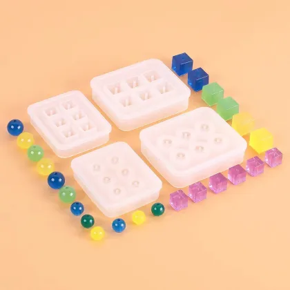 2023 New DIY Handmade Resin Mold - Square Pendant Sphere Ice Lattice Silicone Mold