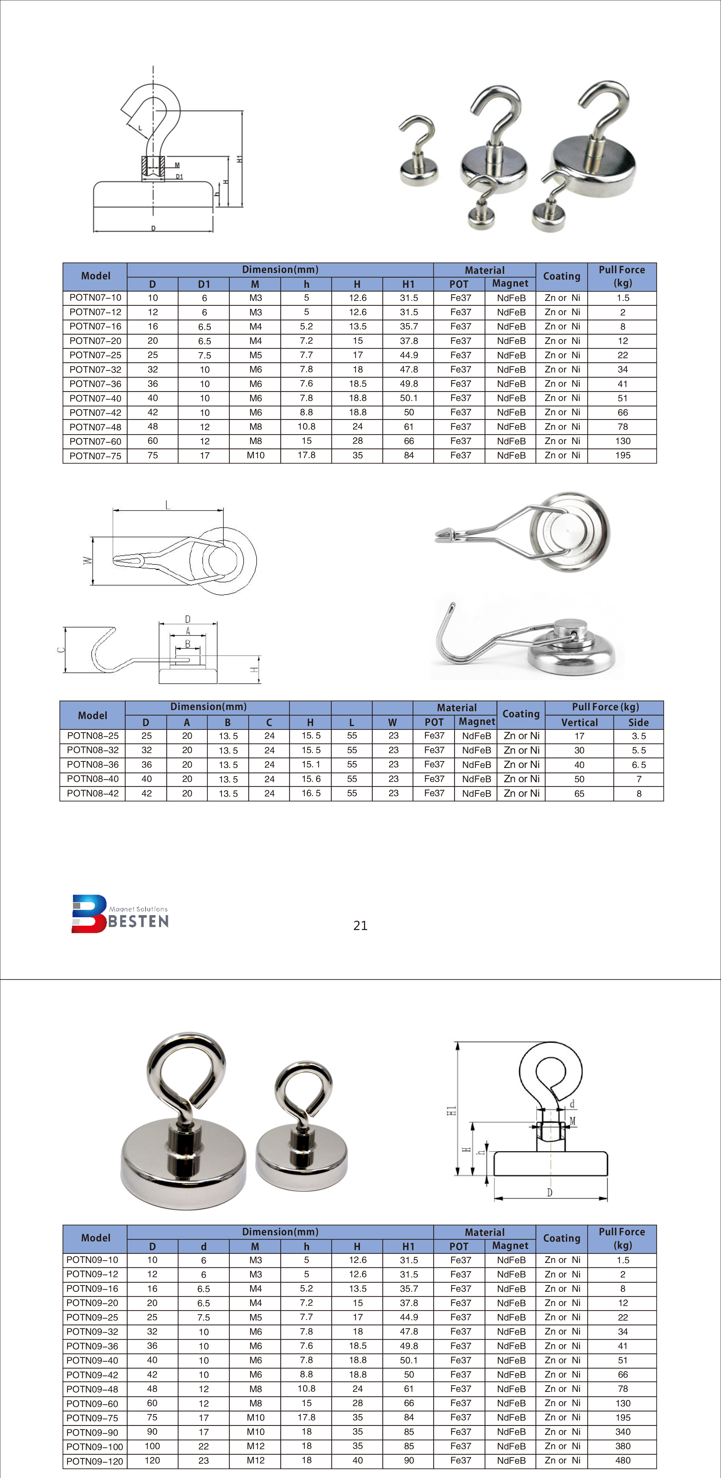 BESTEN MAGNET- hookS