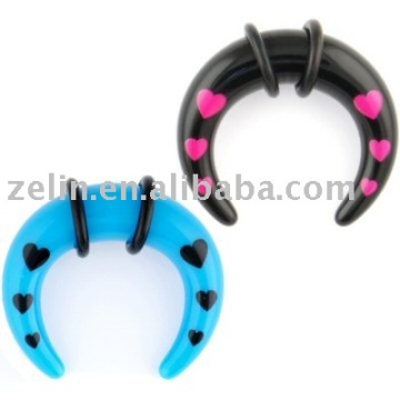 acrylic heart pincher plugs