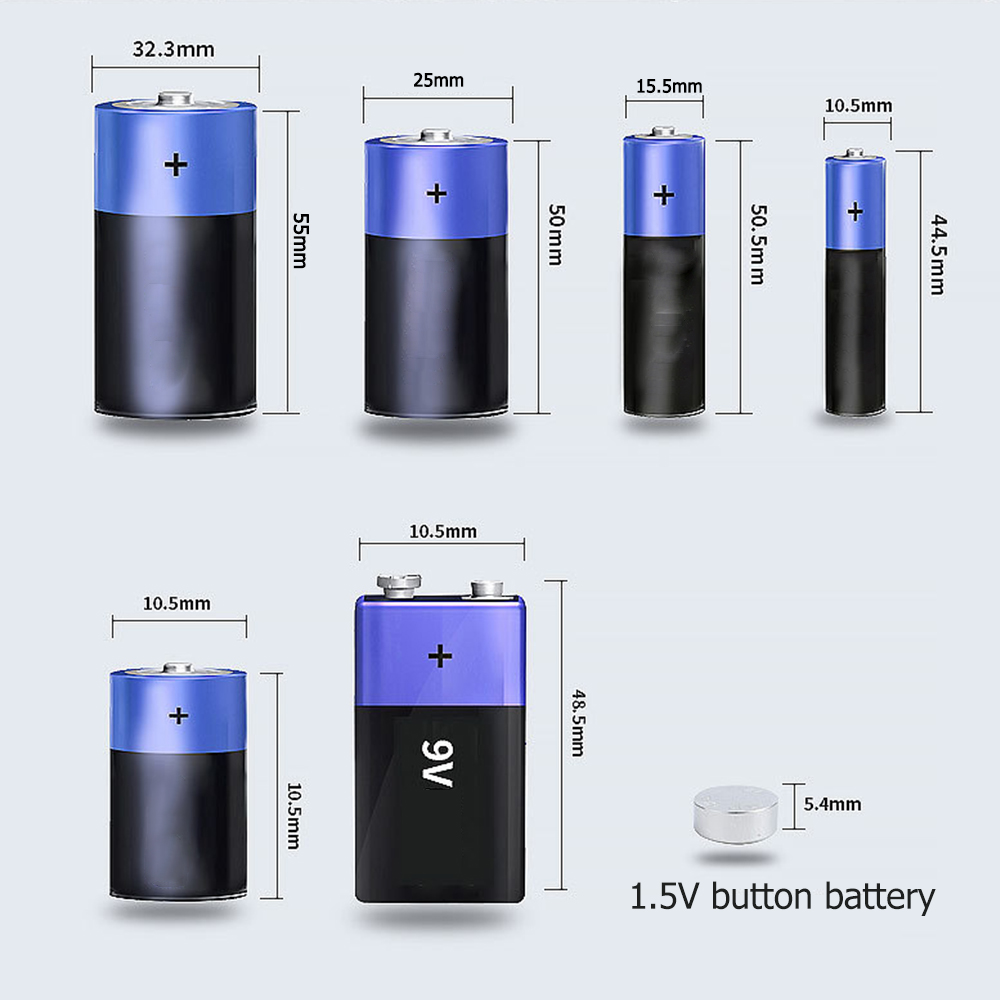 Digital Battery Tester LCD Display C D N AA AAA 9V 1.5V Button Cell Battery Capacity Check Detector Capacitance Diagnostic Tool