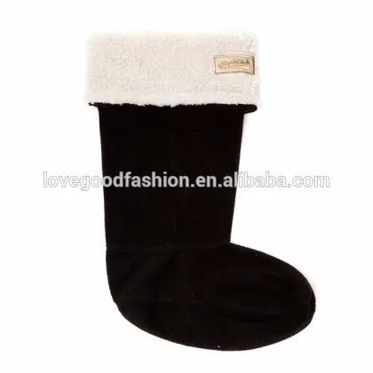 2016 Men's Fleece Welly Socks Rainboot Socks with Fur Welt