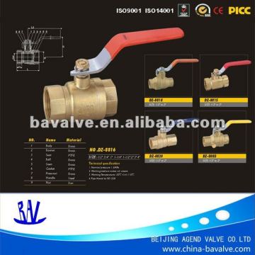 CE ball valve lever handle brass ball valve