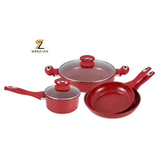 Affordable Factory-Wholesale Carbon Steel Kitchen Cookware Set: Non-Stick Frying Pan & Cooking Pot in Sizes 20/24/28cm