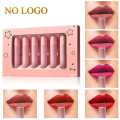 6 färger Pink Lipstick Gold Liquid Lipstick set