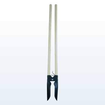 Manual Heavy Duty Garden Hand Operated Post Hole Digger with Wooden Handle