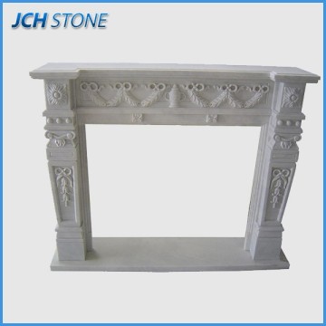 Marble stone nature polished 3 sided electric fireplace