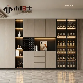 Built-in Full Wall Wine Cabinet