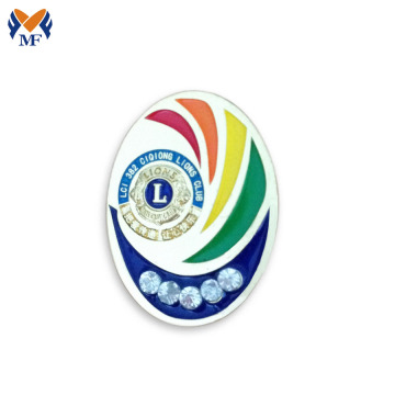 Custom zinc alloy safety pin for badge