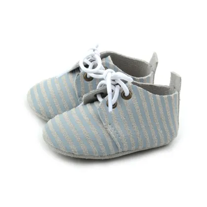 New Design Toddler Oxford Shoes Striated Breathable Shoes Baby Wholesale