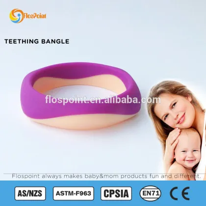 Wholesale Colored Pretty Silicone Teething Ring Baby Teethers for Baby Toys