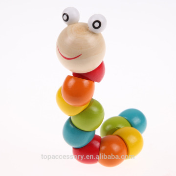 TTY6901-1 Baby Wooden Educational Variety Twisting Children Fingers Flexible Training Worm Toys