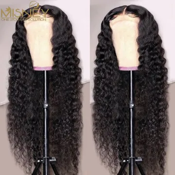 Deep Wave 13x4 Lace Front Human Hair Wigs For Women Pre Plucked HD Transparent Lace Frontal Wig 4x4 Closure Wig