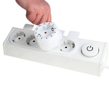 4-Way On/Off Extension Socket Power Strip with USB Ports - White