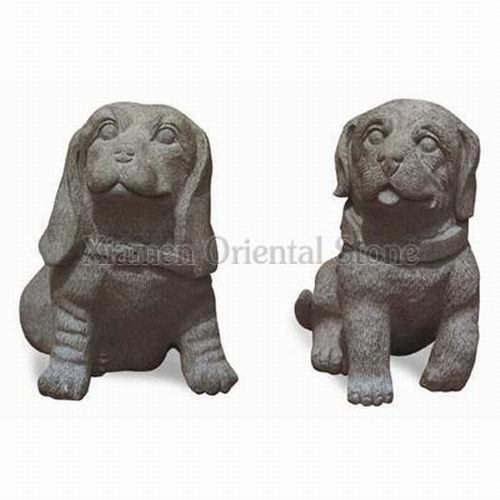 Natural Granite Stone Dog Animal Carving Garden Home Decoration Sculpture