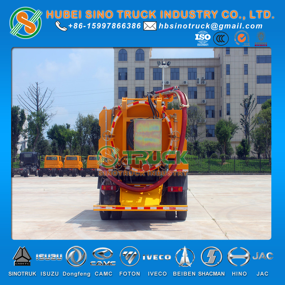 vacuum suction and high pressure jetting combined truck