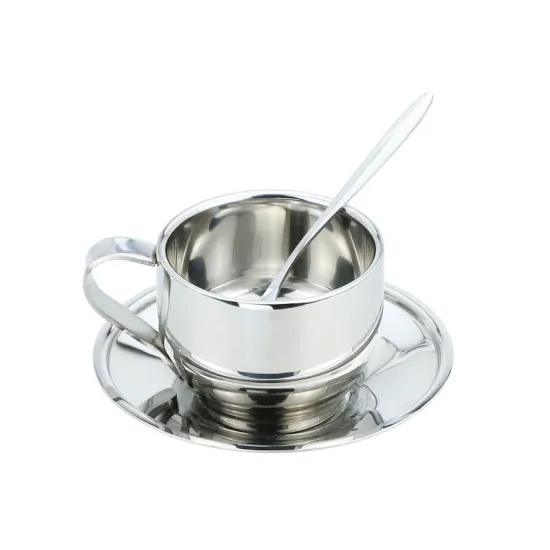 Wholesale Stainless Steel Coffee Cup Set With Spoon