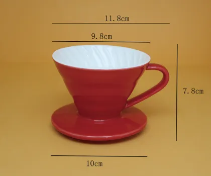 Pour over v60 filter cup coffee ceramic dripper