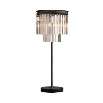 Modern Crystal Floor Lamp - Clear Smoke Cristal Corner Standing Lamp for Living Room and Bedroom