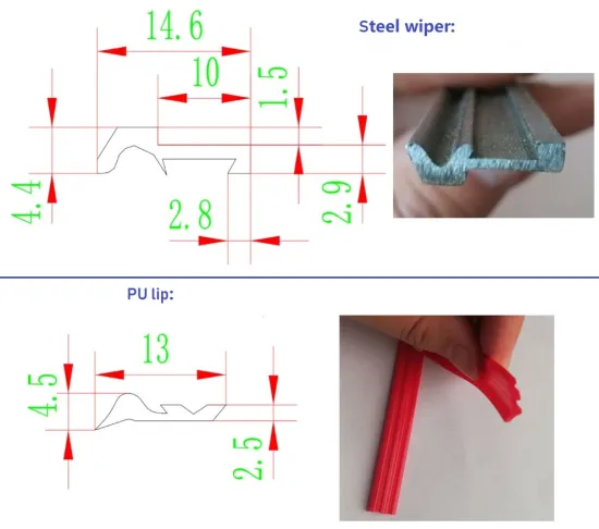 China-Made CNC Machine Used Steel Profile Wiper for Telescopic Cover