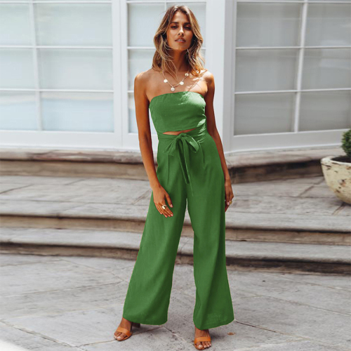 Women's Tube Top Strapless Jumpsuit