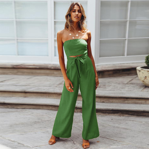 Women's Tube Top Strapless Jumpsuit