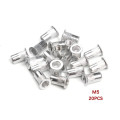 50Pcs M3 M4 M5 M6 M8 M10 Flat Head Rivet Nuts Set Aluminum Alloy Rivet Nuts Nuts Insert Riveting Premium Automatic Rivet Tool