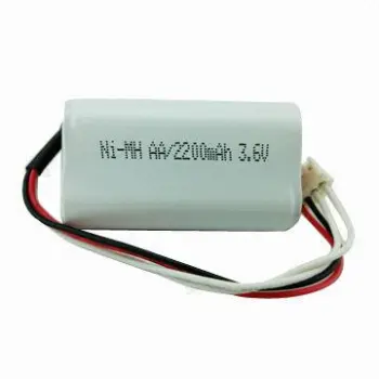 NiMH Battery Pack, 3.6V, 2,200mAh Capacity