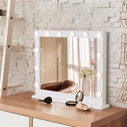 Portable LED Lit Hollywood Makeup Mirror for Girls