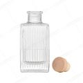 Flat square bayonet glass perfume diffuser bottle