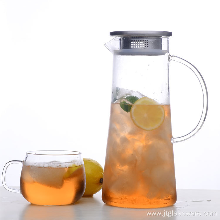 Mouthblown High Borosilicate Glass Water Pitcher