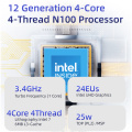 Intel N100 Cube Mini PC LPDDR5 12GB