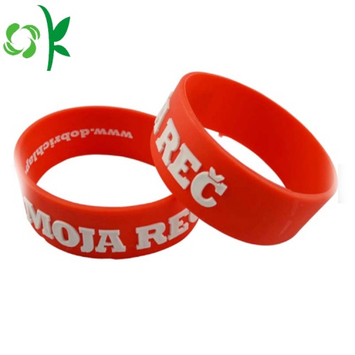 Pulsera de silicona dilatada Debossed Filled Fashion Fristbands