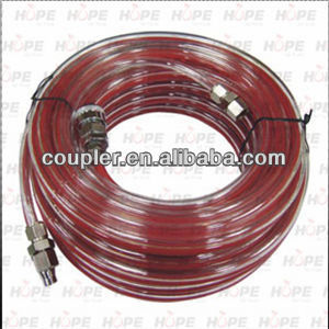 High Quality Clear Pu Sprial Hose with quick disconnect fittings