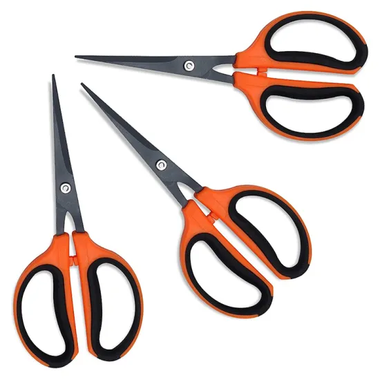 Professional 3-Piece Garden Trimming Scissors with Non-Stick Blades for Pruning Shears and Fruit Tree Care