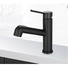 Stainless-steel matte black Bathroom Pull Out Basin Faucets
