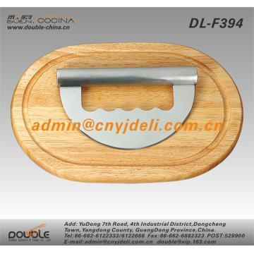 Stainless Steel Dough Scraper With Wooden Board