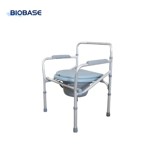 Height Adjustable Biobase Toilet Chair with Safety Frame Rails for Patient Transfer