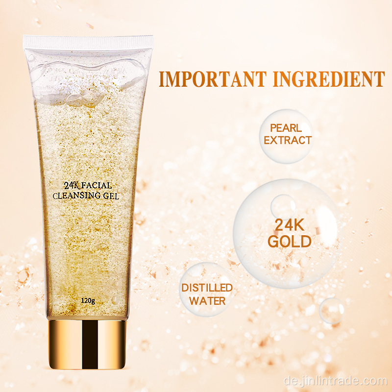 Tiefe Reinigung 24k Gold Faom Facial Cleaning Gel